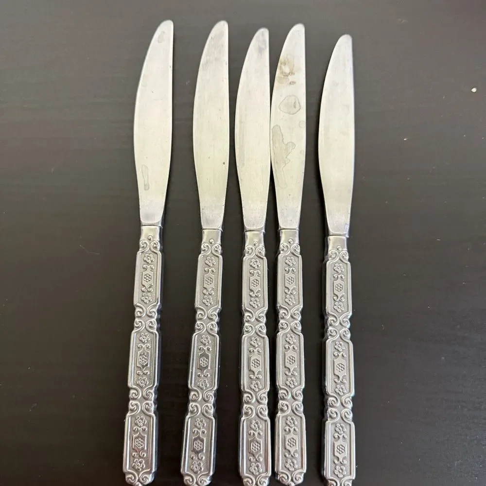 Oneida Heirloom Cube Stainless RAPHAEL Black Accent Serving Utensils &‎ Flatware